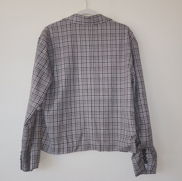 Free People We The Free Cali Plaid Blazer M NWT - Picture 3 of 7